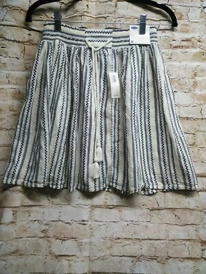Falda para mujer Old Navy corbata borla cintura mini blanca negra amarilla a cuadros talla S Foto 1 de 4