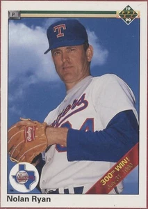 1990 Upper Deck - Nolan Ryan 300th Win (Texas Rangers) #734 - Imagen 1 de 2