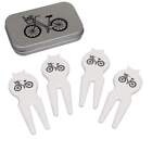 'Bike With Groceries' Golf Divot Tool / Repair Fork Gift Set (GO00036813)