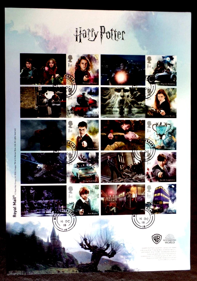 G.B. 2018 SG LS 112 Harry Potter Smiler Sheet Fine Used - Image 1 of 1