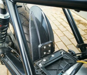 BMW K100 K75 K1100 Custom Cafe Racer Mudguard/Fender and bracket CARBON EFFECT - Picture 1 of 12