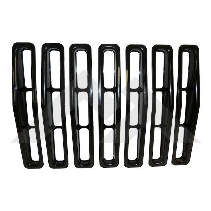 Crown Seven Snap-in Black Grille Inserts For 1987-1995 Jeep Wrangler YJ - Image 1 of 1