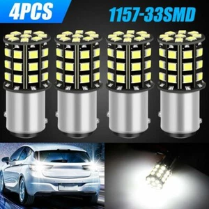 4 PIEZAS 1157 33SMD 5630 LED Freno de parada de giro para automóvil Bombillas traseras de respaldo Lámpara blanca - Imagen 1 de 9