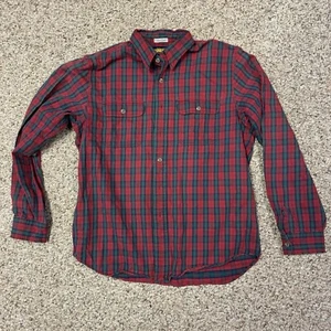 Rugby Ralph Lauren Campus Classics Flannel Red Tartan Plaid fits sz Medium Pyrex - Picture 1 of 6