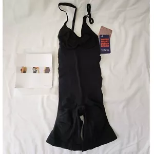 Shapewear Bodysuit Tummy Control Open Gusset Black - Picture 1 of 8