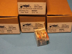 Lot of 3 pcs RELPOL	R4-2314-23-1220-WTLD    Rated coil voltage 220V DC  Relay - Picture 1 of 4