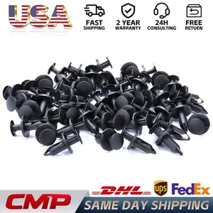 100pcs 8mm Bumper Clips Auto Car Hole Retainer Rivets Fastener Fender Push Pin - Picture 1 of 6