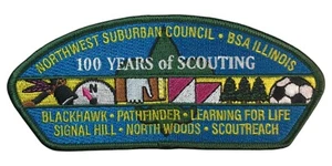 Northwest Suburban Council IL 100 Years Of Scouting CSP GRN Bdr (SA785) - Picture 1 of 2