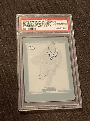2008 Press Pass Legends Russell Westbrook Rookie card 1/1 printing plate PSA - Imagem 1 de 2