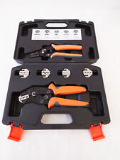 IWISS Quick Change Ratcheting Crimping Tool with 5 Interchangeable Jaw Tool Set