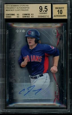 Bowman Sterling Clint Frazier Prospect 2014 radiocontrol automático BGS 9,5 gema como nuevo autógrafo Foto 1 de 2