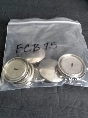 5 Custom Round Metal Button to Cover Clasp 1 Set 2 Pcs 1 7/8" Diameter  - Image 1 of 4