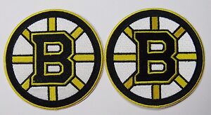 LOT OF (2) HOCKEY BOSTON BRUINS  (3 1/2" ROUND) PATCH PATCHES TYPE C ITEM # 72
