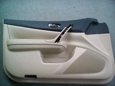 2013-2014 Nissan Maxima Front Left Interior Door Panel Trim Card - Black & Tan - Image 1 of 4