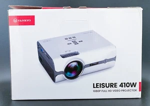 Vankyo Leisure 410W 1080P WLAN Mini Projektor mit 100 Projektionsleinwand, weiß - Bild 1 von 8
