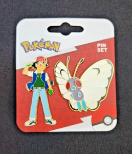 Pokémon Ash & Butterfree Enamel Pin Set - BoxLunch Exclusive - Picture 1 of 1