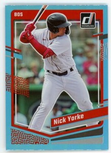 2023 Donruss Nick Yorke #124 Carolina Blue Holo - Red Sox