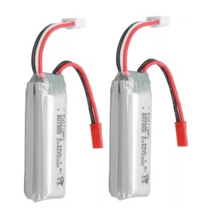 2PCS 600mah 7.4v Large Capacity RC Airplane Battery for WLtoys XK A280 JST plug - Picture 1 of 14