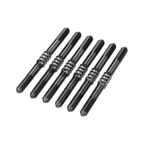 JConcepts RC10B7 3.5x48mm Fin Titanium Turnbuckle, Stealth Black, 6pc, 5136-2 - Image 1 of 1