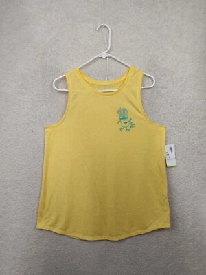 Женский топ Old Navy большой желтый из хлопковой смеси без рукавов Active Go Dry Tank Fit - Изображение 1 из 4