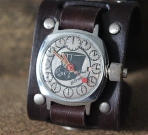 Steampunk Vintage Watch Slava 2MChZ ussr Exclusive Watch Handmade Watch Cyberpun - Picture 1 of 15