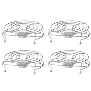 4x Stövchen Verchromt mit Teelichthalter Teewärmer Speisenwärmer Warmhalteplatte - Bild 1 von 2