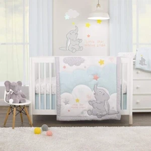 Disney Baby Dumbo Shine Bright Little Star 3 Piece Crib Bedding Set - Picture 1 of 11