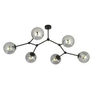 Schwarz Schwarzgrau Modern Deckenlampe Deckenleuchte 6x40W/E14 IP20 1134/6 SPACE - Bild 1 von 7
