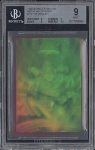 1995 DC Batman Forever Metal Hologram #H3 RIDDLER BGS 9 Mint Pop 1 Graded Batman - Picture 1 of 2