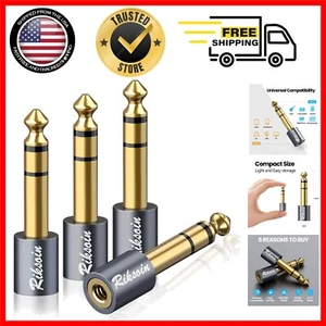 Durable 4-Pack 6.35mm to 3.5mm Stereo Audio Adapter - Hi-Fi Performance - Photo 1 sur 9