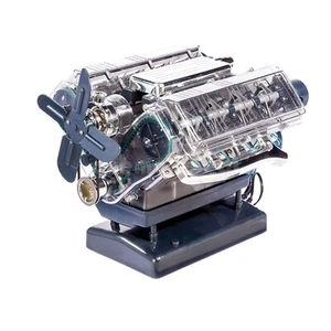 Mini V8 Engine Model Kit Simulated 8Cylinder Engine Toy DIY Car Model Assembling - Picture 1 of 4