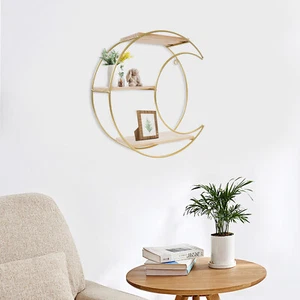 3-tier Round+ Moon Storage Display Rack Storage Display Rack Wall Mounted Shelf - Picture 1 of 22