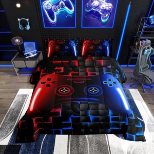 Gaming Bedding Sets for Boys,Twin Size Comforter Sets for Boys Girls Kids 3D Gam - Picture 1 of 6