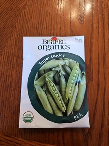 Sugar Daddy Pea Organic Burpee Seed Packet - Picture 1 of 2
