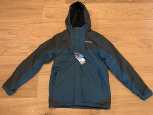 NEW Mens Mountain Warehouse Ski Jacket Coat Dusk II Black Grey Winter XS XL - Picture 1 of 2