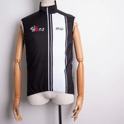 POLI Men's Black & White Full-Zip Windstopper Racing Cycling Vest Size 4 S/M - Image 1 of 4