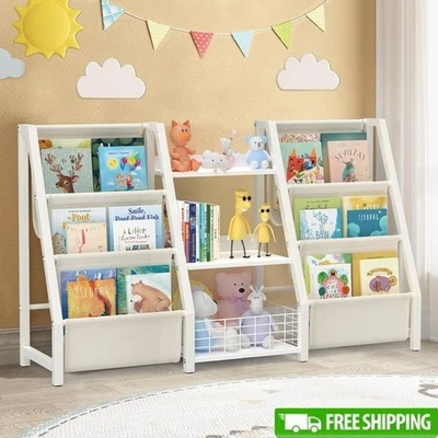 Estantería para niños y organizador de almacenamiento de juguetes 3 niveles Montessori librería niños pequeños nuevo Foto 1 de 4