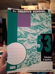 Paperzone Schulheft 53 DIN A4 40 Blatt Vokabelheft liniert mit Mittellinie - Bild 1 von 1