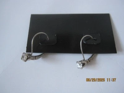 纯银耳环锆石杠杆 925 — 第 1/4 张图片