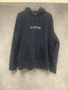 Calvin Klein Hoodie Kordelzug Active Navy Blau Herren Größe L - Bild 1 von 3