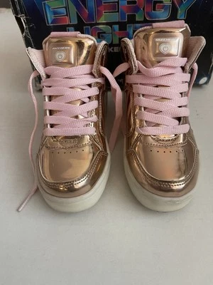 Модные кроссовки Skechers Energy Lights 10771L розовое золото размер детский 10,5 - Изображение 1 из 4