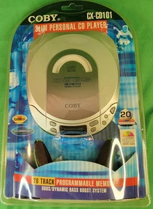 Vintage COBY CX-CD101 SLIM PERSONAL DBBS CD PLAYER 24 Track Open Box - Picture 1 of 5