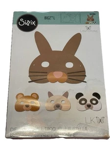 Sizzix Bigz L Animal Mask Die #664386 Bunny Panda Cat Bear - Picture 1 of 10