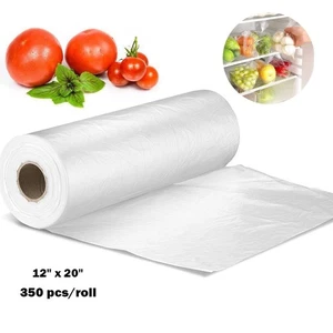 16 Rolls 12" x 20" Plastic Produce Clear Bag on a Roll - Fruit Vegetable Storage - Picture 1 of 9