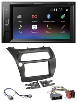 Pioneer DAB MP3 2DIN Bluetooth USB Autoradio für Honda Civic (2006-2012) - Bild 1 von 4