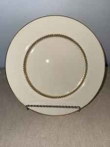 Lenox Imperial Gold Laurel Leaf Set Of 8 Dinner Plates - Picture 1 of 9