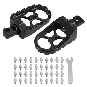 CNC Wide Fat Foot Pegs for Harley Dyna Sportster  Iron 883 Softail Street Glide - Picture 1 of 20