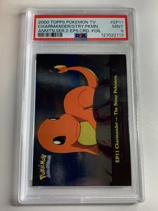 2000 Topps Pokemon #EP11 Charmander the Stray Pokemon SILVER FOIL PSA 9 MINT - Picture 1 of 2