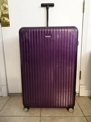 Rimowa Salsa 32" Large Spinner Suitcase Purple 4-Wheel Luggage Need Repair - Image 1 of 4