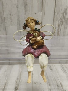 Country Engel Regal Sitter Metall Flügel Schlaf Teddybär - Bild 1 von 4